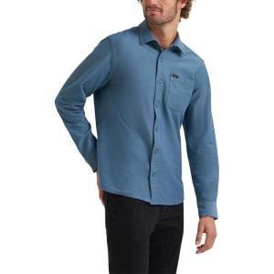 Lee Mens X Knit Long Sleeve All-Purpose 1 Pocket Shirt(Vintage Blue)