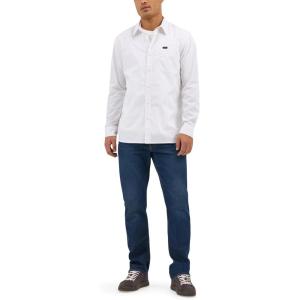 Lee Mens X Move Long Sleeve All-Purpose 1 Pocket Shirt(Bright White)