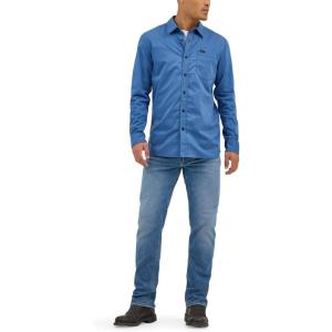 Lee Mens X Move Long Sleeve All-Purpose 1 Pocket Shirt(Midcentury Blue)
