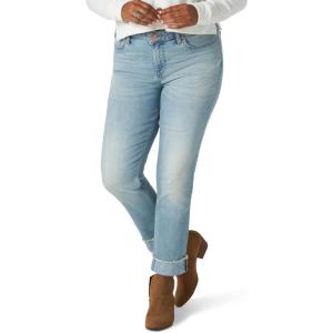 Riders by Lee Indigo Womens Fringe Cuff Boyfriend Jean(Light Wash)