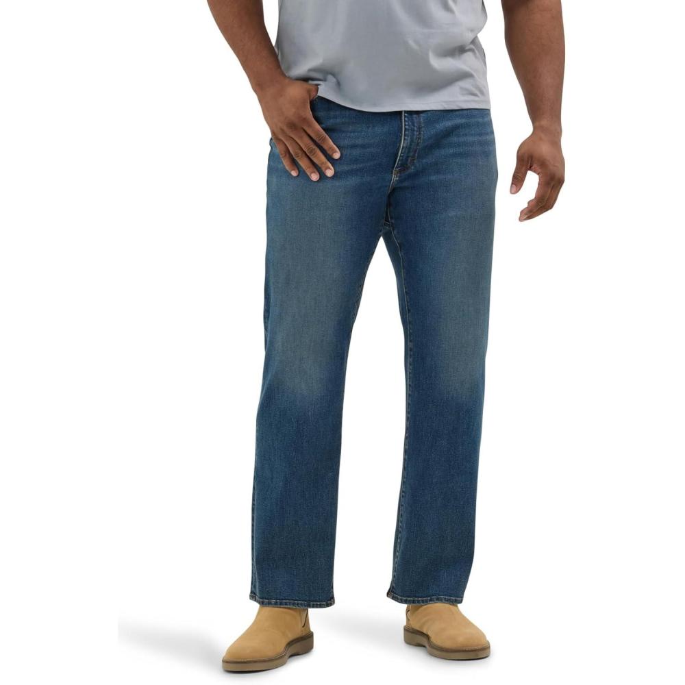 imageLee Mens Big ampamp Tall Extreme Motion Relaxed Straight JeanWarrior