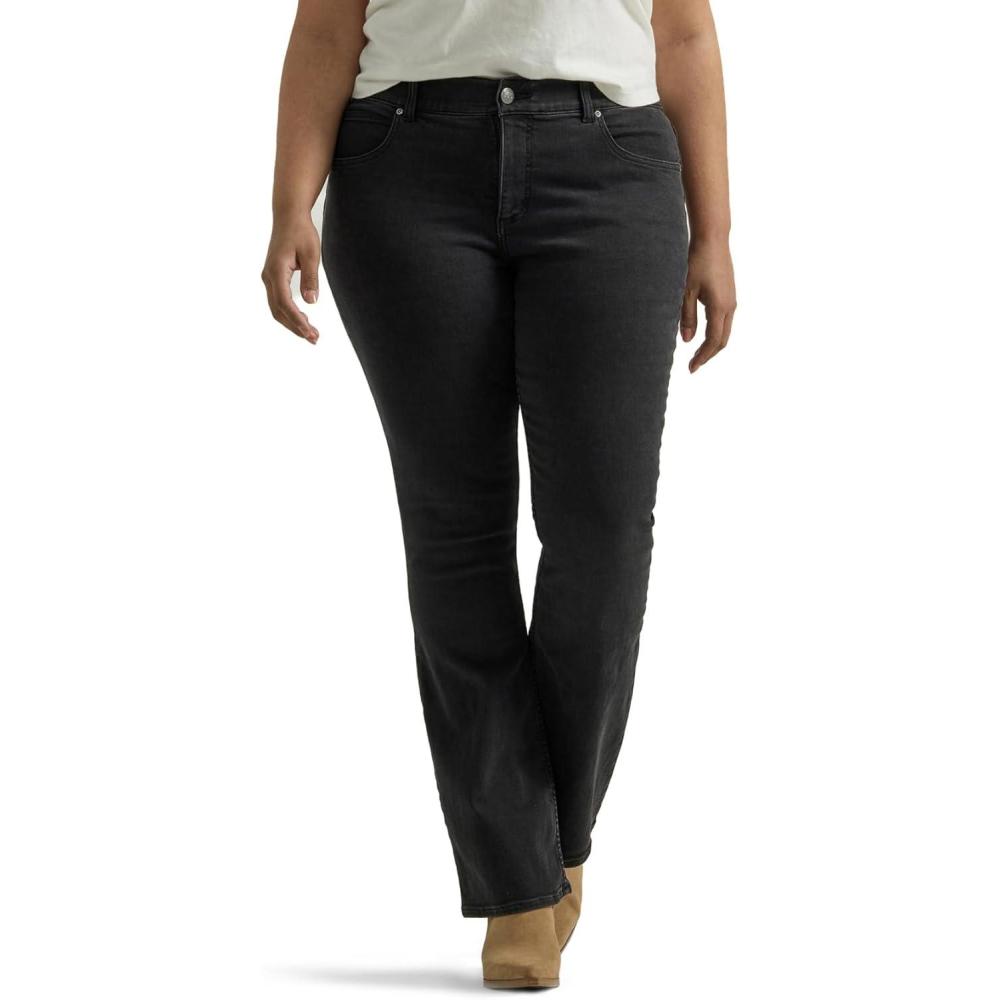 imageLee Womens PlusSize Flex Motion Regular Fit Bootcut JeanMidnight Bloom