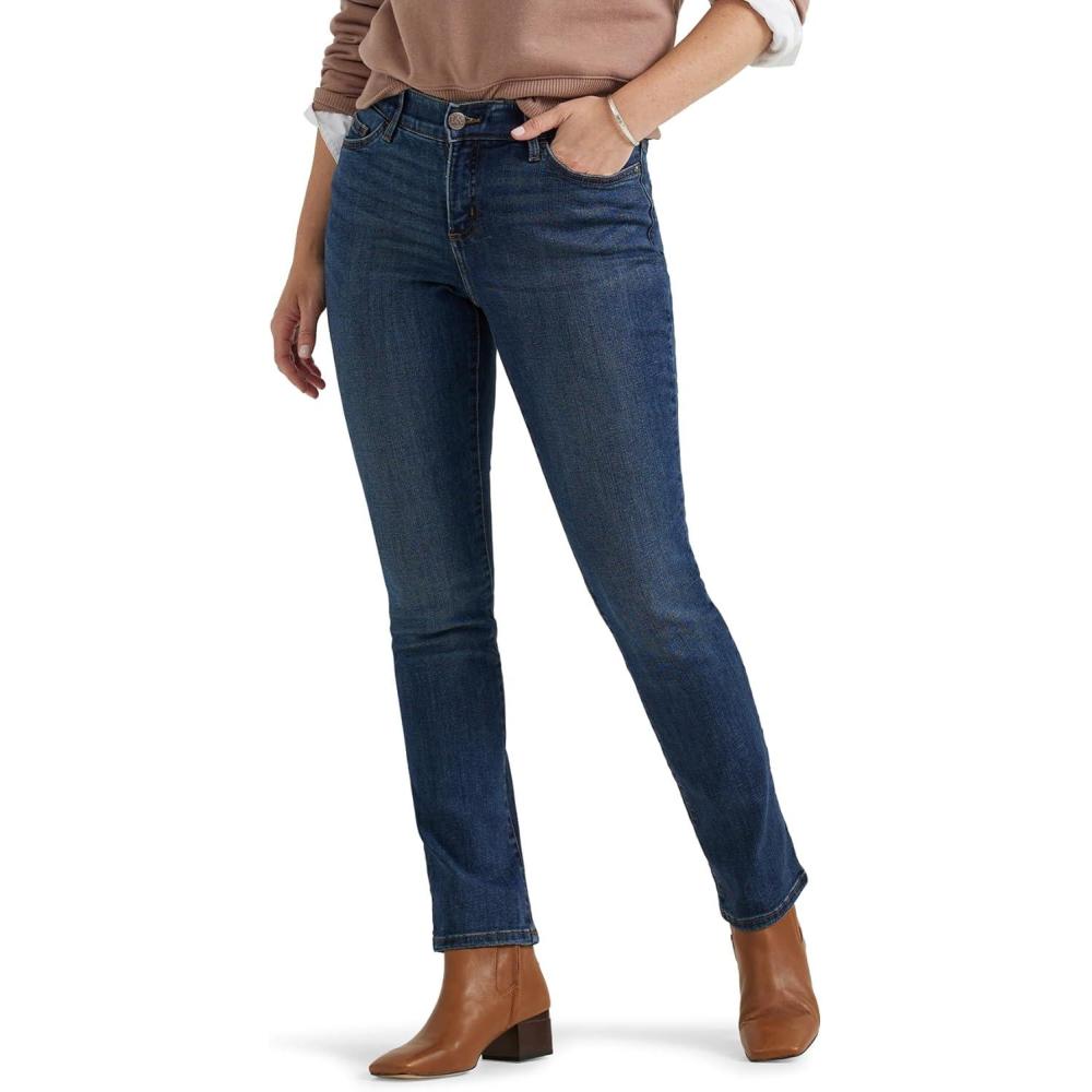 imageLee Womens Ultra Lux Comfort with Flex Motion Straight Leg JeanRoyal Chakra