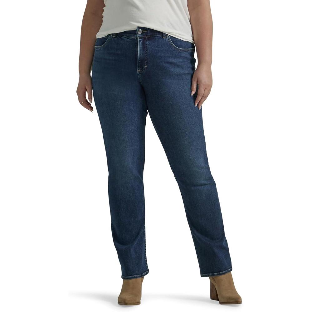imageLee womens Plus Size Ultra Lux Comfort With Flex Motion Straight Leg JeanGreet the Day