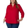 imageRiders by Lee Indigo Womens Plus Size Easy Care  Sleeve Woven ShirtClassic Red