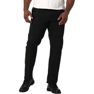 Lee Mens Big & Tall Extreme Motion Flat Front Regular Straight Pant(Black)