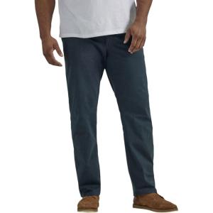 Lee Mens Big & Tall Extreme Motion Flat Front Regular Straight Pant(Navy)