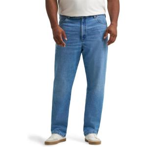 Lee Mens Big & Tall Legendary Relaxed Straight Jean(Coast – Gray Fleece Lined)