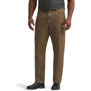 Lee Mens Big & Tall Legendary Relaxed Straight Jean(Teak – Plaid Flannel Lined)