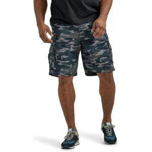 Lee Men’s Big & Tall New Belted Wyoming Cargo Short(Black Camo)