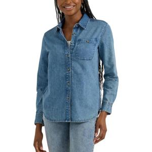 Lee Women’s Legendary Long Sleeve All Purpose Button Down Shirt(In Time)