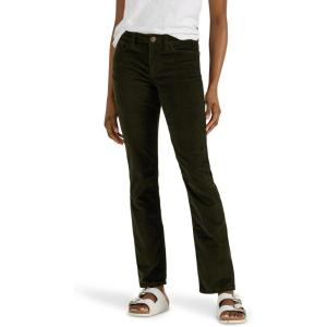 Lee Womens Legendary Mid Rise Straight Leg Jean(Dark Olive Night Cord)