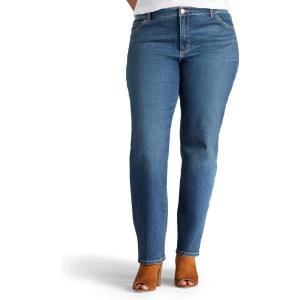 Lee Womens Plus Size Instantly Slims Classic Relaxed Fit Monroe Straight Leg Jean(Seattle)