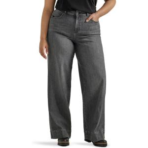 Lee Women’s Plus Size Legendary High Rise Trouser Jean(Blurred Darks)