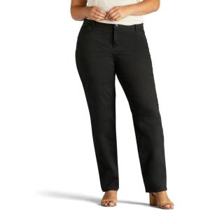Lee Womens Plus Size Relaxed Fit All Day Straight Leg Pant(Black)