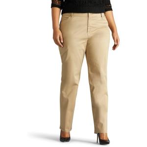 Lee Womens Plus Size Relaxed Fit All Day Straight Leg Pant(Flax)