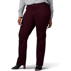 Lee Womens Plus Size Relaxed Fit All Day Straight Leg Pant(Raisin)