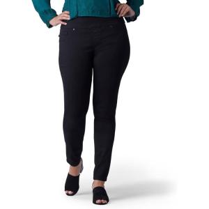 Lee Womens Plus Size Sculpting Slim Fit Skinny Leg Pull on Jean(Black)