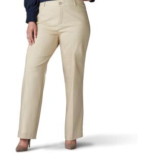Lee Women’s Plus Size Ultra Lux Comfort with Flex Motion Trouser Pant(Bungalow Khaki)