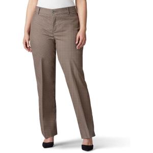 Lee Women’s Plus Size Ultra Lux Comfort with Flex Motion Trouser Pant(Deep Breen Austin Check)