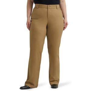 Lee Women’s Plus Size Ultra Lux Comfort with Flex Motion Trouser Pant(Khaki)