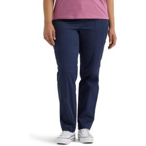 Lee Womens Plus Size Ultra Lux Comfort with Flex-to-go Utility Pant(Mood Indigo)