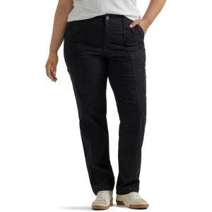 Lee Womens Plus Size Ultra Lux Comfort with Flex-to-go Utility Pant(Unionall Black)