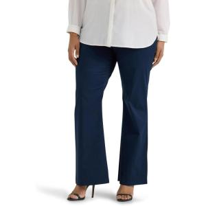 Lee Womens Plus Size Wrinkle Free Mid Rise Bootcut Pant(Rivet Navy)