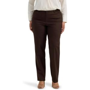 Lee Womens Plus Size Wrinkle Free Relaxed Fit Straight Leg Pant(Espresso)