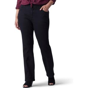 Lee Womens Plus-Size Flex Motion Regular Fit Bootcut Jean(Black)