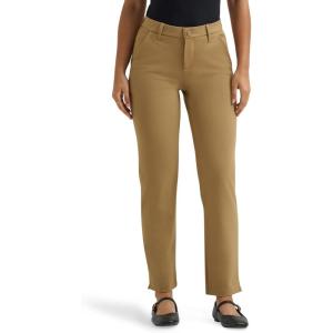 Lee Womens Ultra Lux Comfort Any Wear Side Vent Ankle Pant(Khaki)