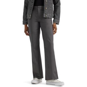 Lee Womens Wrinkle Free Mid Rise Bootcut Pant(Static Gray)