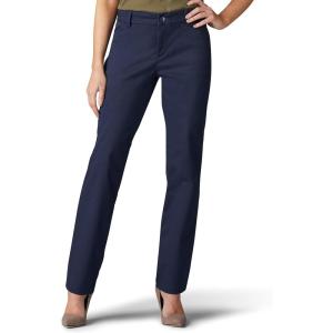 Lee Womens Wrinkle Free Relaxed Fit Straight Leg Pant(Imperial Blue)