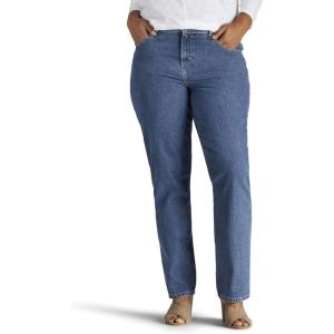 Plus Size Relaxed Fit All Cotton Straight Leg Jean(Aero)