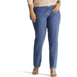 Plus Size Relaxed Fit All Cotton Straight Leg Jean(Livia)