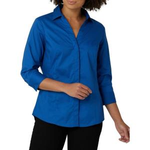 Riders by Lee Indigo Women’s Bella Easy Care Quarter Sleeve Woven Shirt(True Blue)
