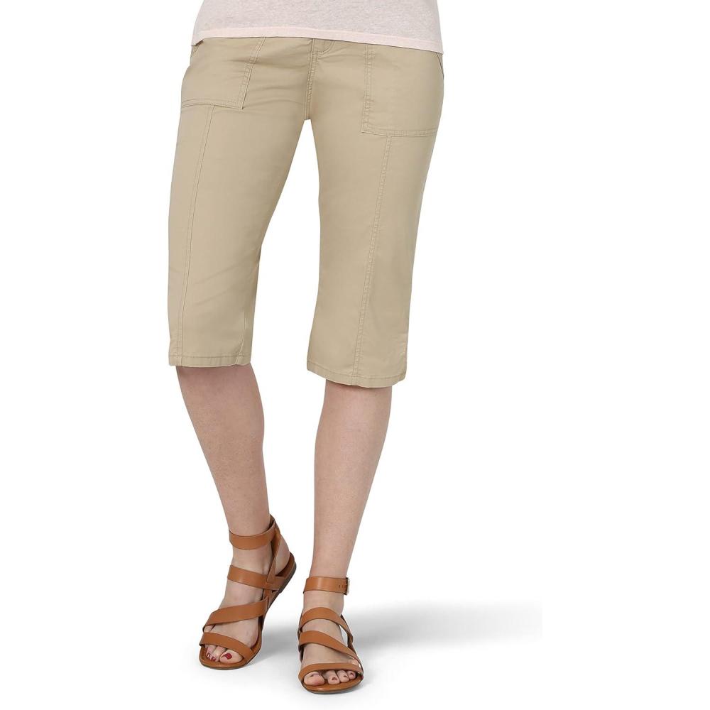 imageLee Womens Ultra Lux Comfort with Flextogo Utility Skimmer Capri PantSafari