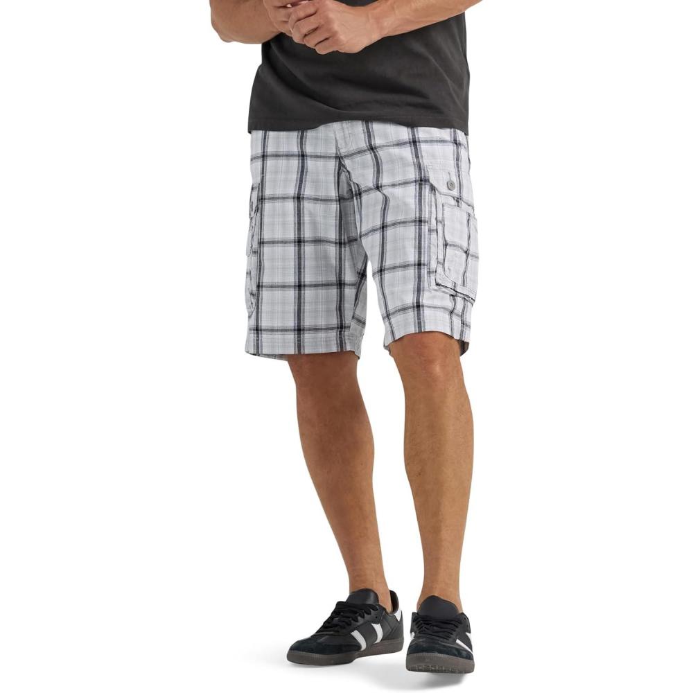 imageMens Dungarees New Belted Wyoming Cargo ShortGray Plaid