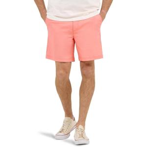 Lee Mens Extreme Motion 7″ Flat Front Short(Bright Papaya)