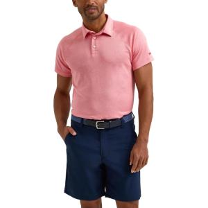 Lee Mens Golf Series Short Sleeve Performance Polo Shirt(Dreamers Red)
