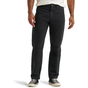 Lee Mens Legendary Relaxed Straight Jean(Black – Plaid Flannel Lined)