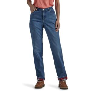 Lee Women’s Relaxed Fit Straight Leg Jean(Fleece-lined Snowy Dawn)