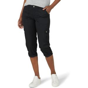 Lee Women’s Ultra Lux Comfort with Flex-to-Go Cargo Capri Pant(Black)