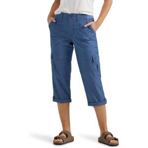 Lee Women’s Ultra Lux Comfort with Flex-to-Go Cargo Capri Pant(Chambray)