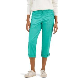 Lee Women’s Ultra Lux Comfort with Flex-to-Go Cargo Capri Pant(Grassy Green)