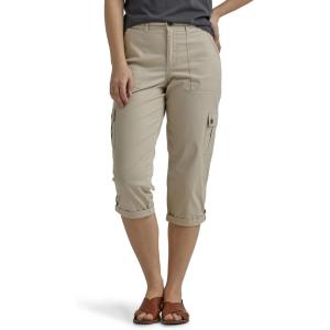 Lee Women’s Ultra Lux Comfort with Flex-to-Go Cargo Capri Pant(Pioneer Beige)