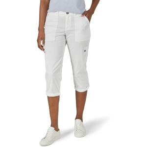 Lee Women’s Ultra Lux Comfort with Flex-to-Go Cargo Capri Pant(White)