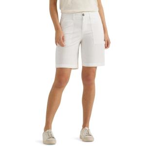 Lee Womens Ultra Lux Comfort with Flex-to-go Utility Bermuda Short(Bright White)