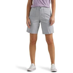Lee Womens Ultra Lux Comfort with Flex-to-go Utility Bermuda Short(Material Gray)