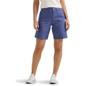Lee Womens Ultra Lux Comfort with Flex-to-go Utility Bermuda Short(Surf Blue)